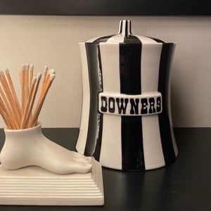 Jonathan Adler Vice Canister - B/W Downers
